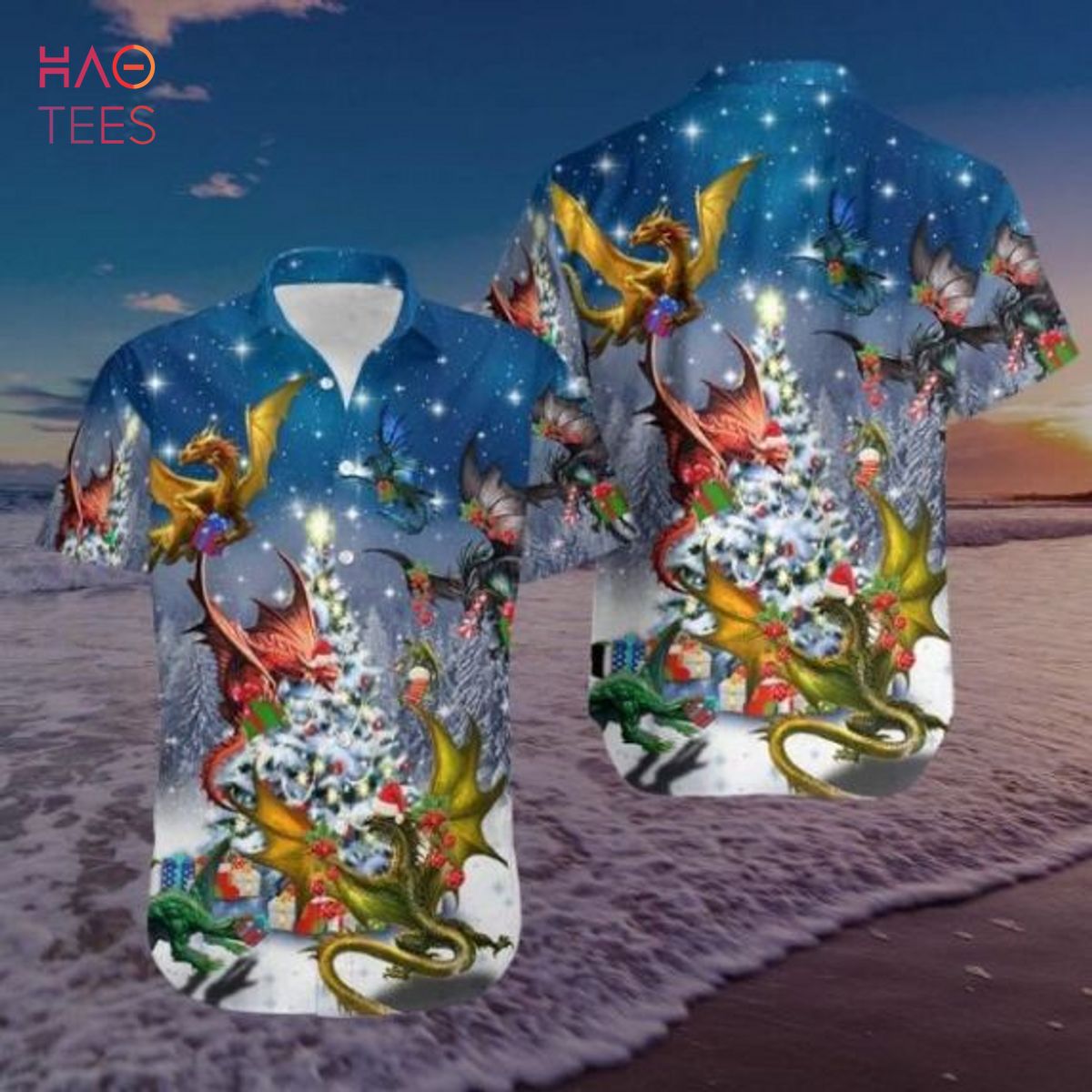 BEST Dragons Merry Christmas Hawaii Aloha Shirt BEST Dragons Merry Christmas Hawaii Aloha Shirt