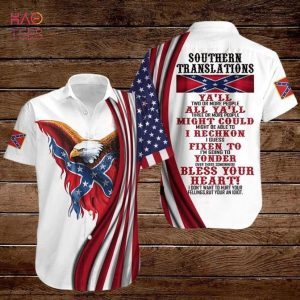 BEST Eagle American Flag 4th Of July Independence Day Southern Translations Ya’ll Two Or More People Hawaiian Shirt