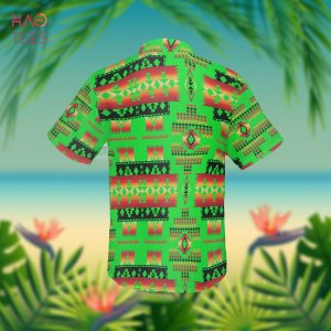 Green Tribes Pattern Native American Hawaiian Shirt 3D