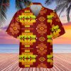 Turquoise Blue Pattern Breastplate Native American Hawaiian Shirt 3D