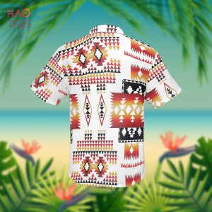 White Tribes Pattern Native American Hawaiian Shirt 3D
