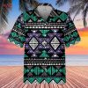 Orange and Emerald Colors Hawaiian Shirt 3D