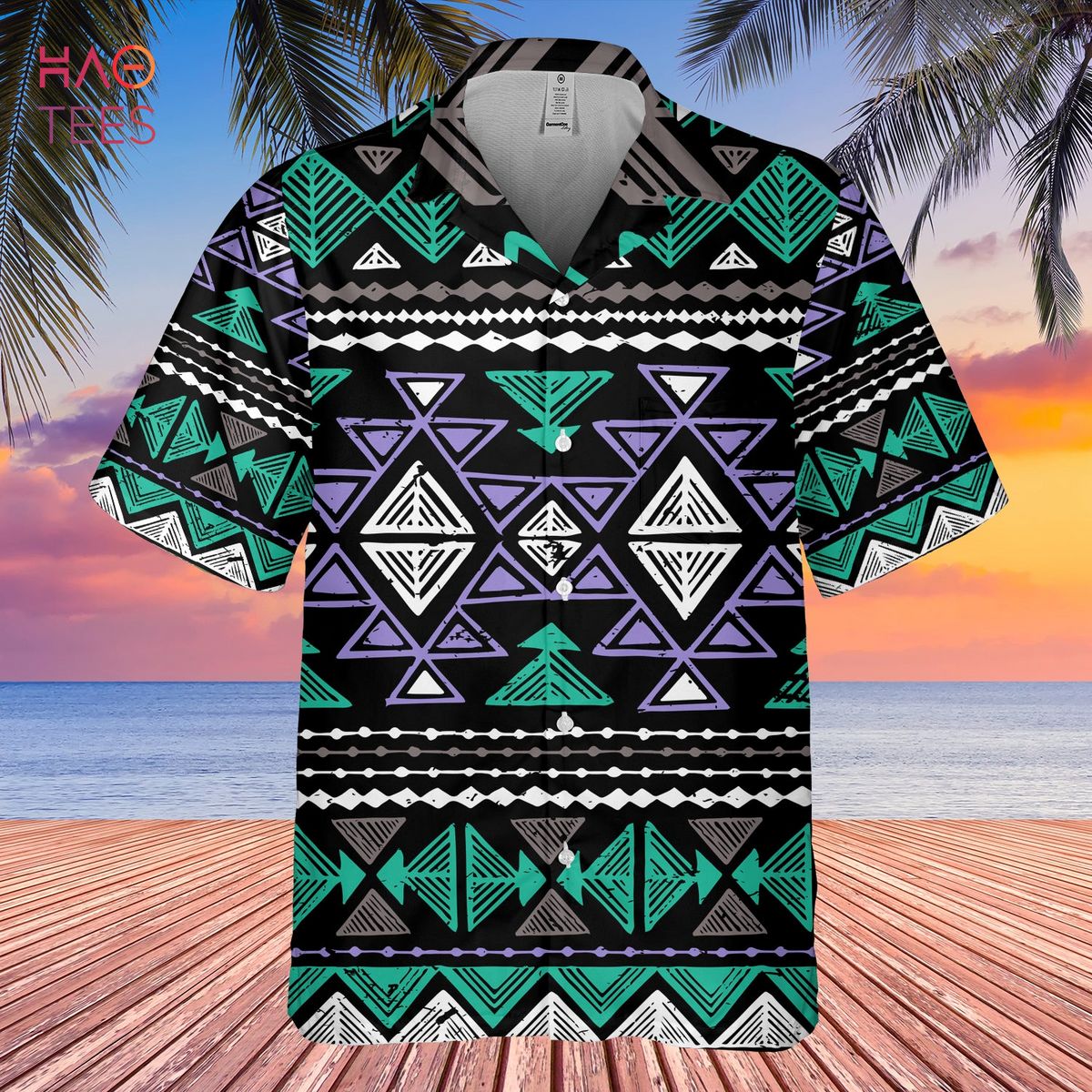Neon Color Tribal Hawaiian Shirt 3D Neon Color Tribal Hawaiian Shirt 3D