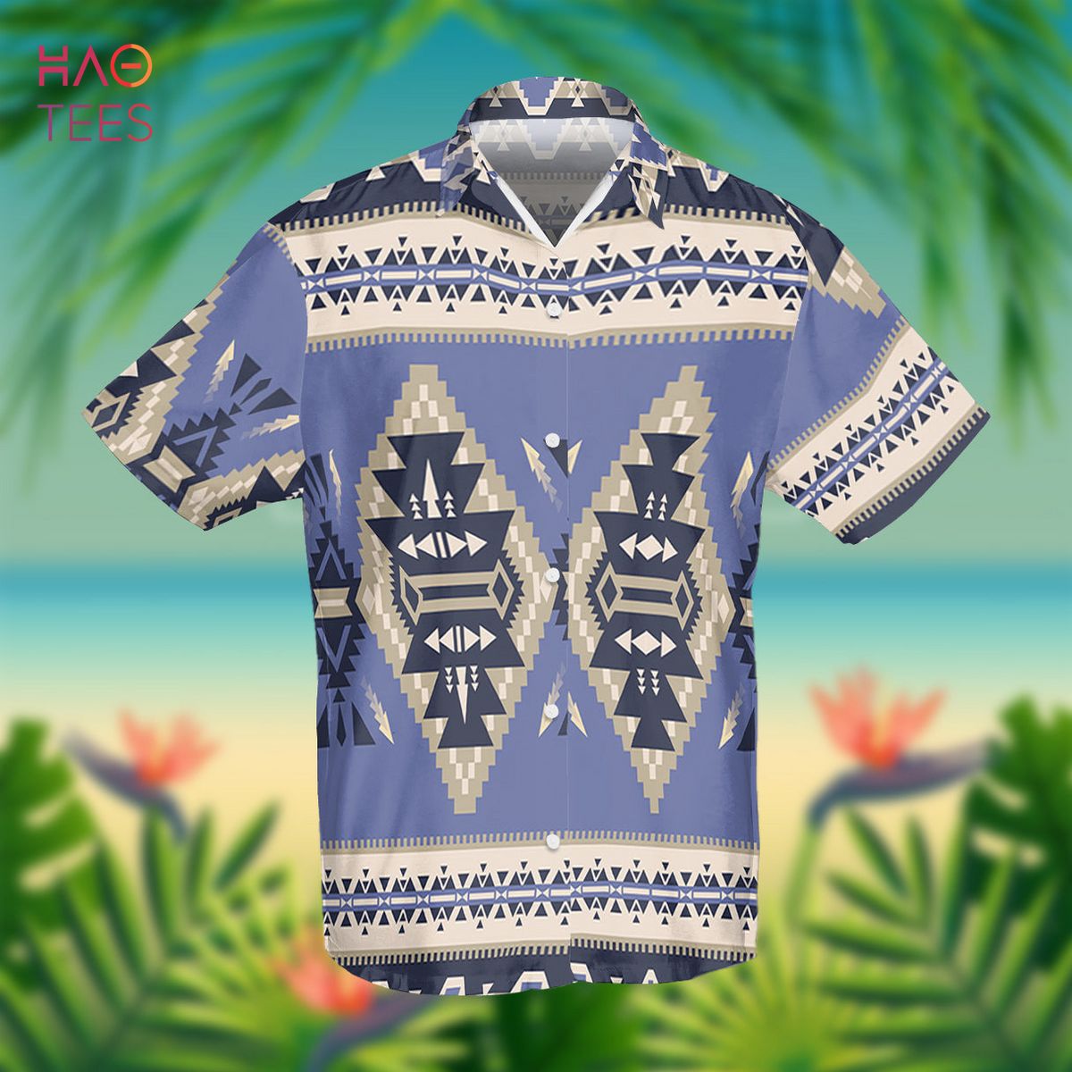 Purple Ethnic Pattern Retro Native American Hawaiian Shirt 3D Purple Ethnic Pattern Retro Native American Hawaiian Shirt 3D