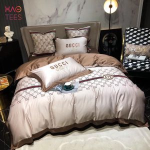BEST Gucci Gray Limited Edition Bedding Set