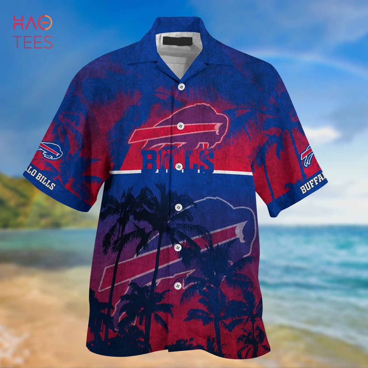 Buffalo Bills Hawaiian Shirt Dark Sunset Coconut Buffalo Bills