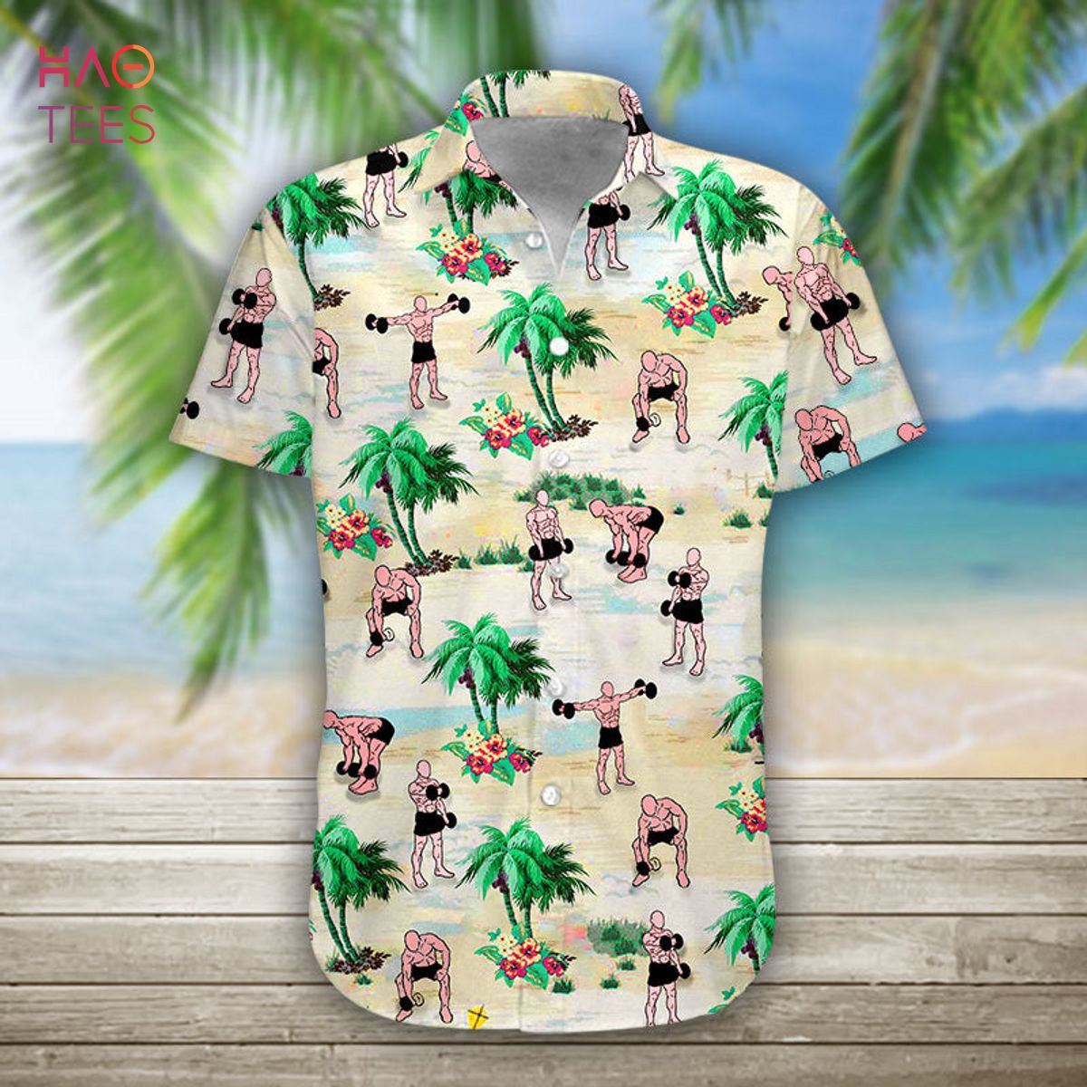 Milwaukee Brewers Vintage Sea Island Pattern Hawaiian Shirt And