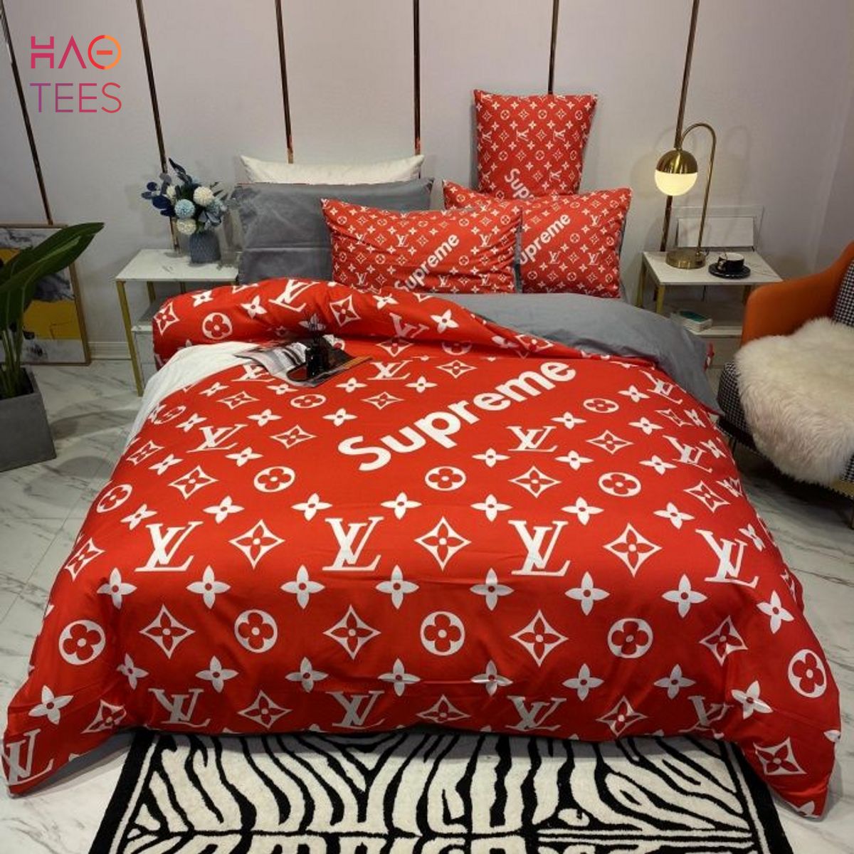 LV Sp Bedding Sets Duvet Cover Lv Bedroom Sets Luxury Brand Bedding V2