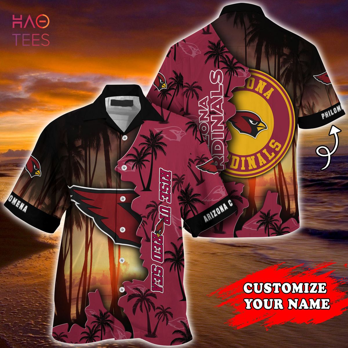 Arizona Cardinals Custom Name Hawaiian Shirt NFL Football Ideal