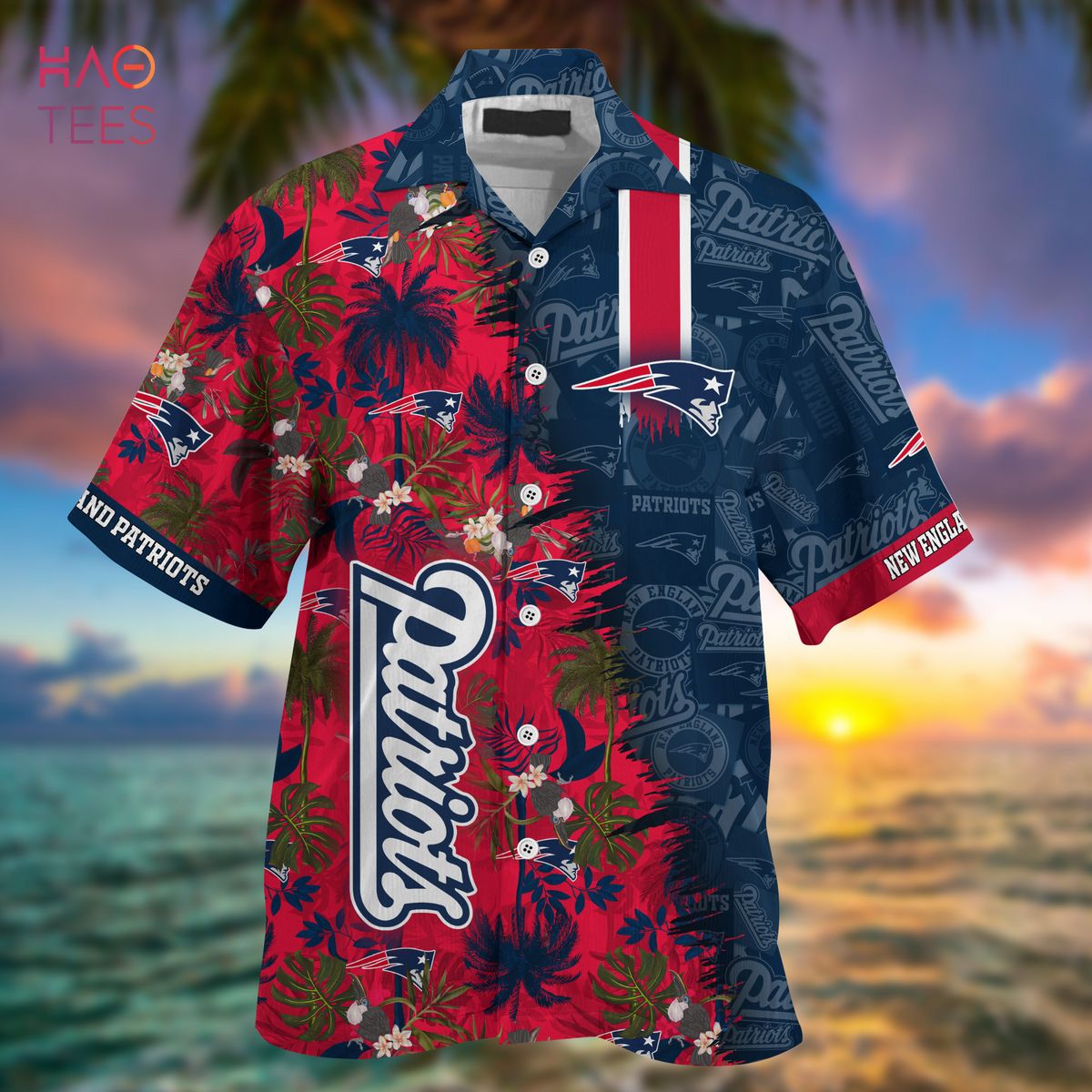 New England Patriots NFL Us Flag Hawaiian Shirt Custom Summer