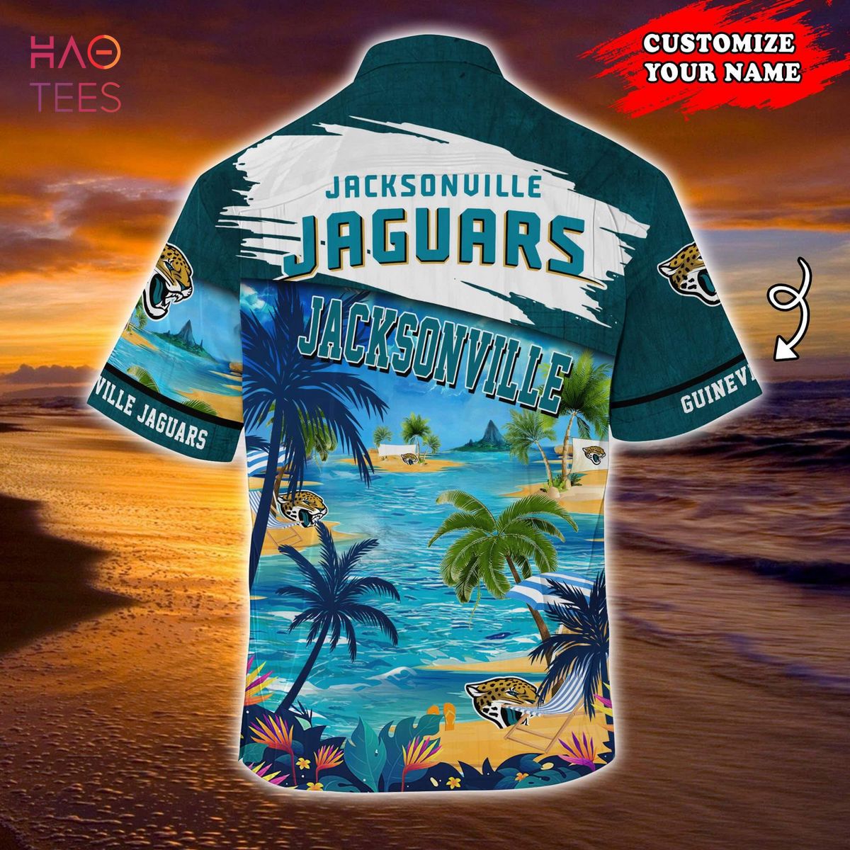 Jacksonville Jaguars NFL Customized Summer Hawaiian Shirt Jacksonville Jaguars NFL Customized Summer Hawaiian Shirt