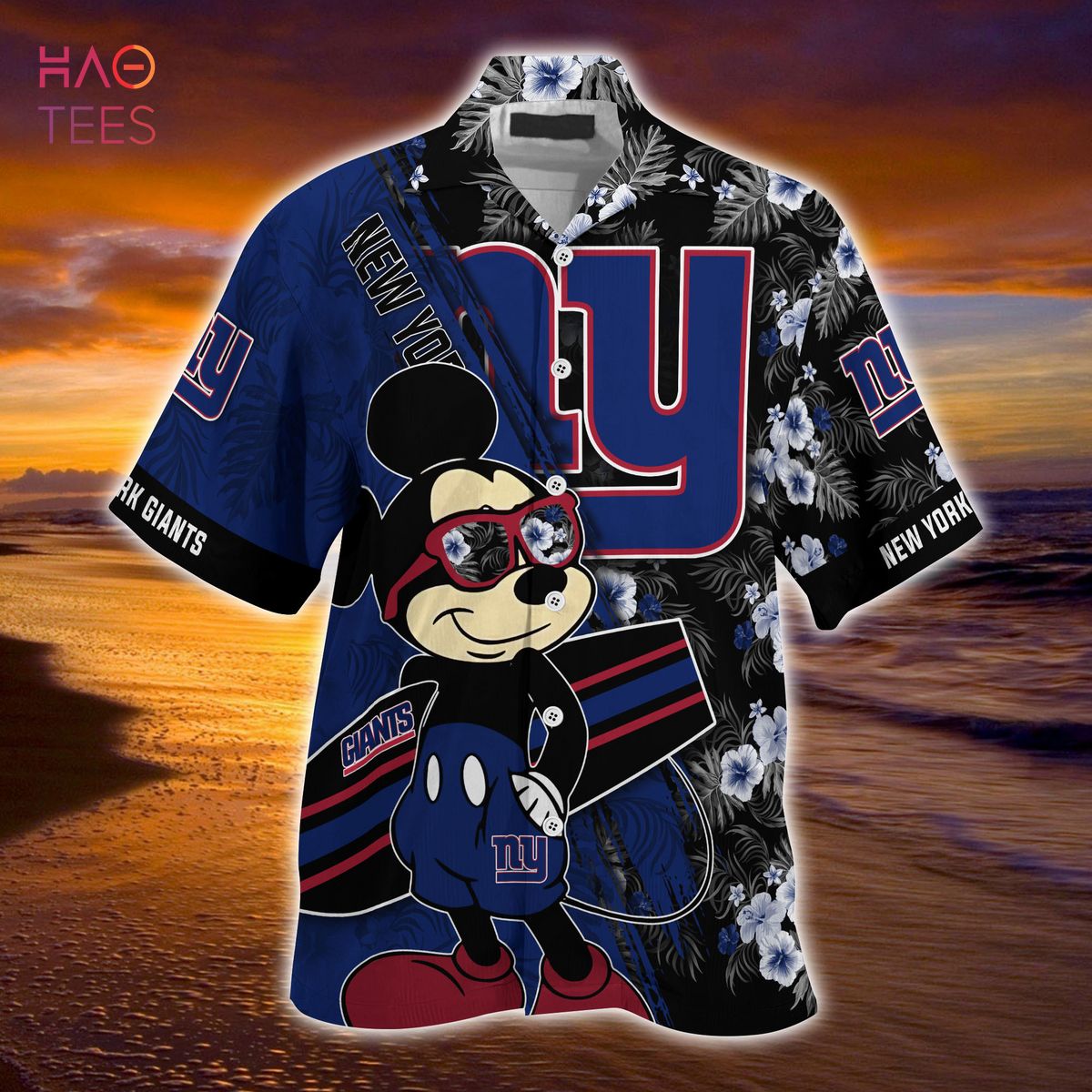 Nfl New York Giants Summer Button Up Summer Hawaiian Shirt And