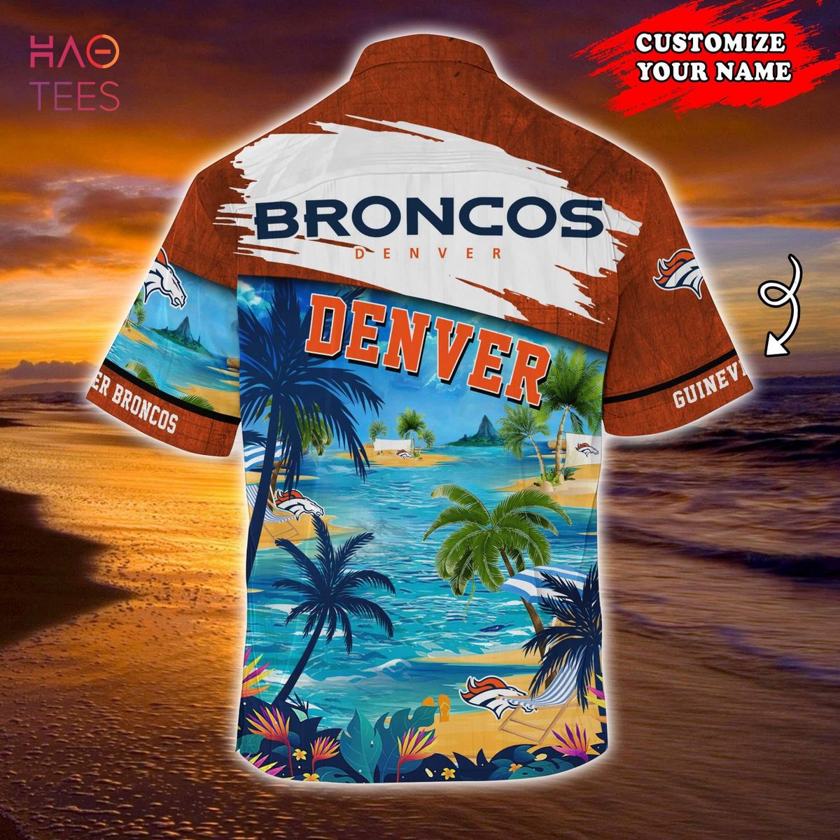 Custom Name Denver Broncos NFL Aloha Hawaiian Shirt –