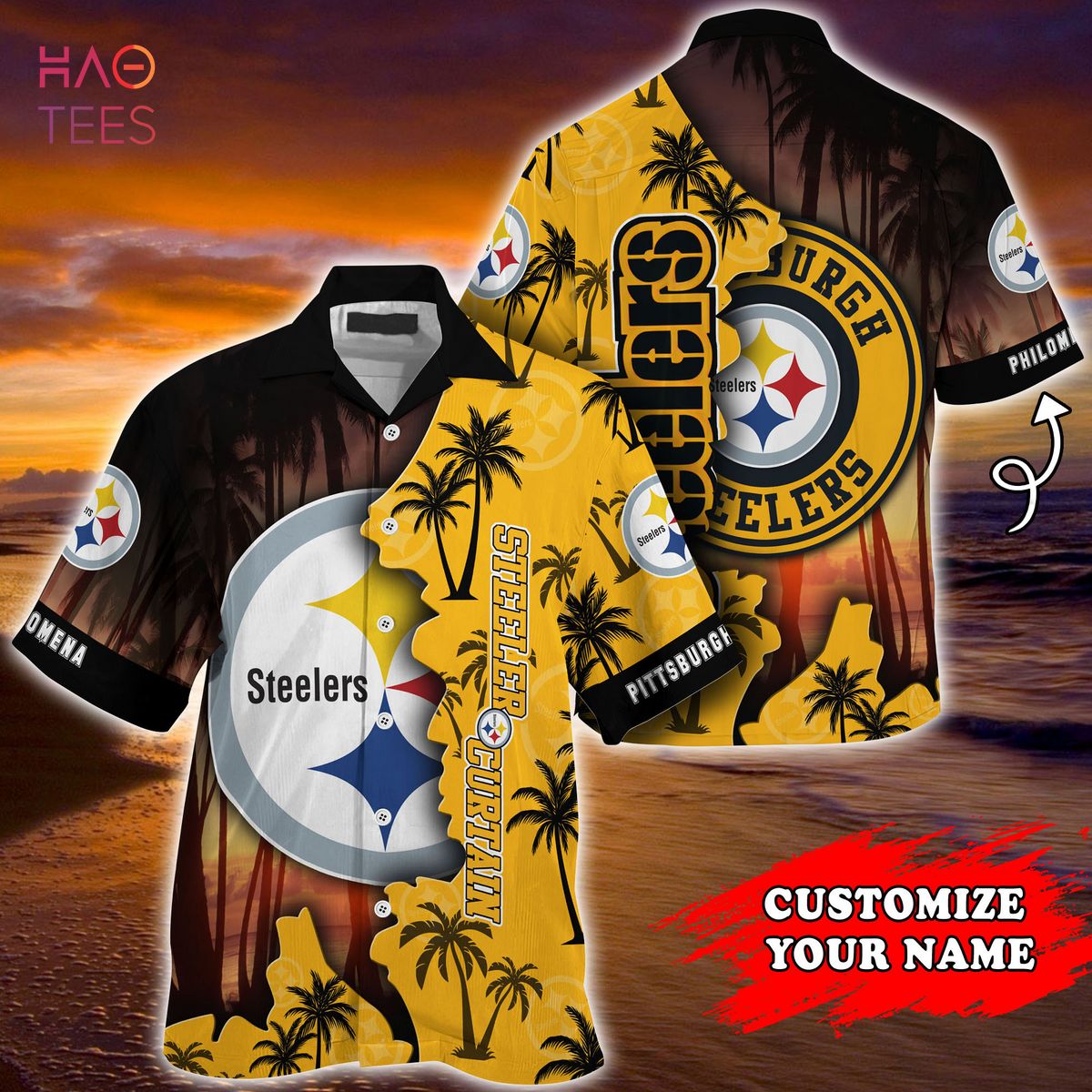 Pittsburgh Steelers Custom Name Baseball Jersey NFL Shirt Best Gift For Fans