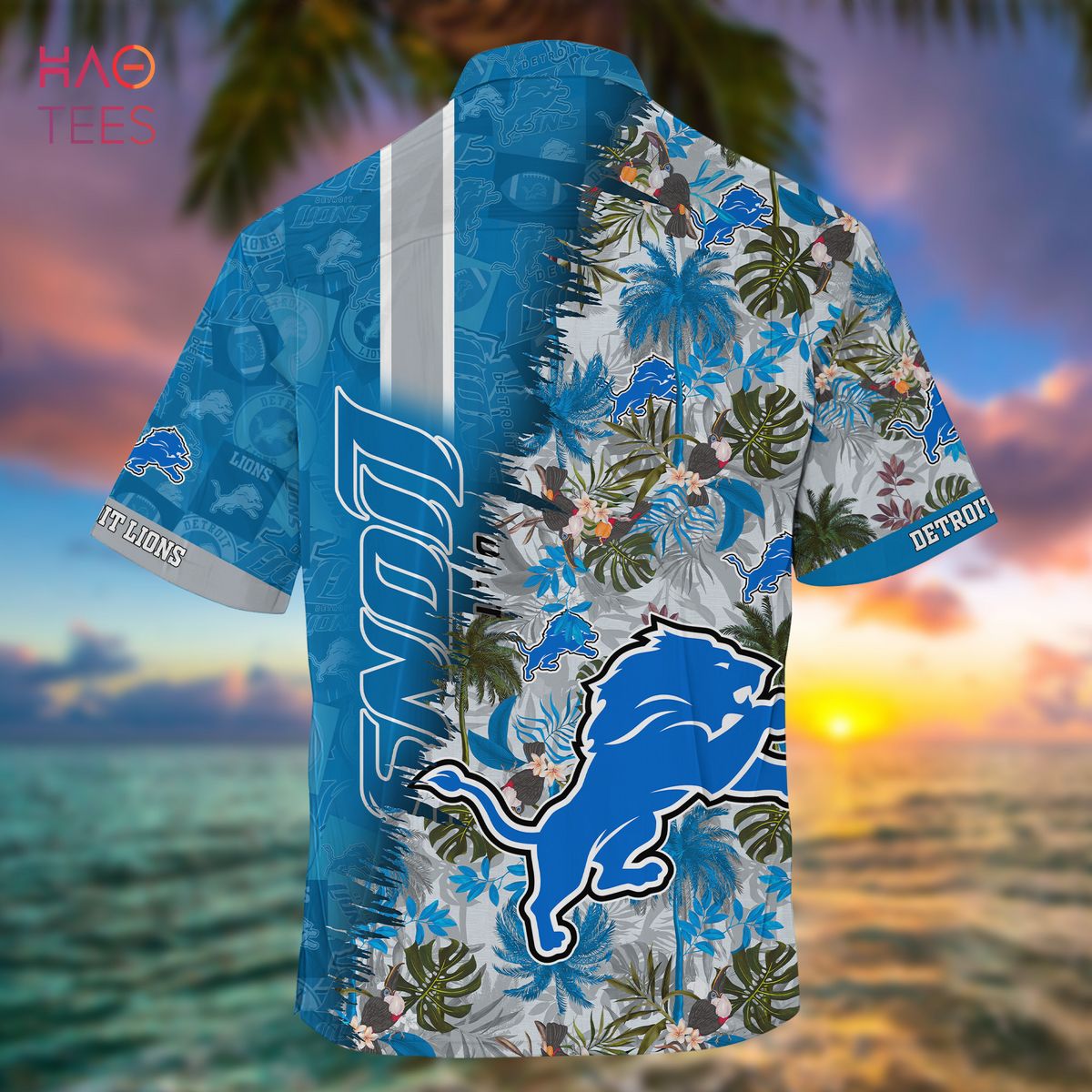 Detroit Lions NFL Vintage US Flag Hawaiian Shirt And Shorts