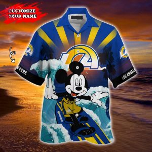 Custom Name Los Angeles Rams Hawaiian Shirt NFL Football Hawaiian Shirt  Cheap For Mens Womens - T-shirts Low Price