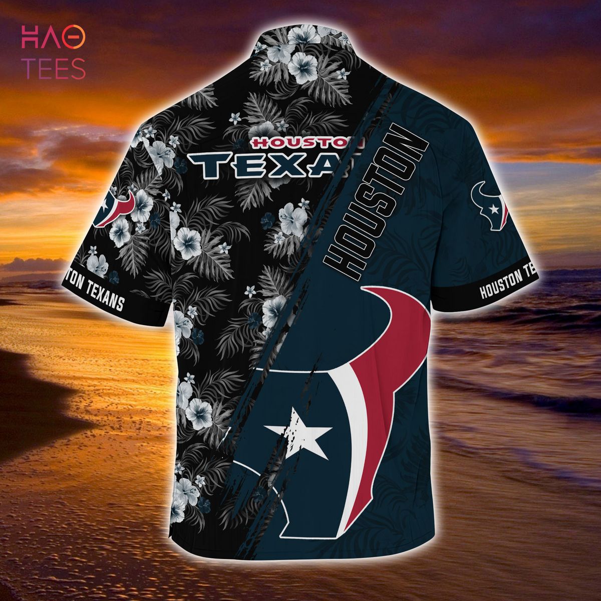 Mickey And Floral Houston Texans NFL Summer Hawaiian Shirt Mickey And Floral Houston Texans NFL Summer Hawaiian Shirt