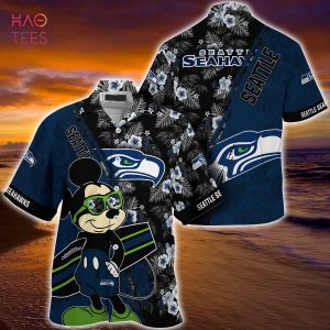 Mickey And Floral Seattle Seahawks NFL Summer Hawaiian Shirt