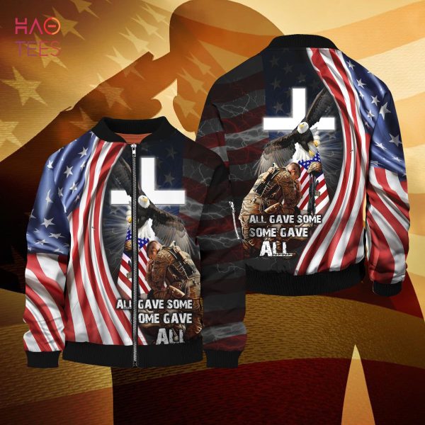 NEW All Gave Some Some Gave All, Veteran With Cross 3D Bomber