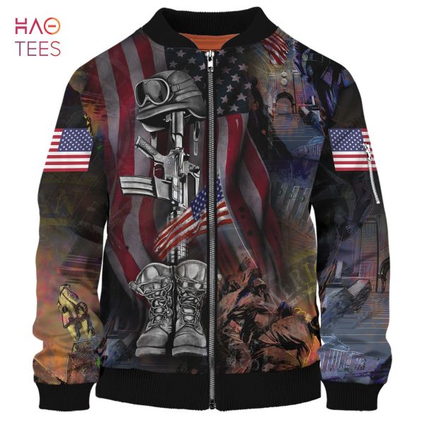 NEW America Flag 3D Bomber, Their Lives Your Freedom, Gift For US Veteran