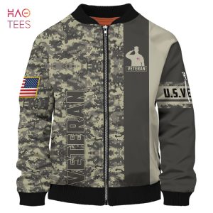 NEW Camo Veteran 3D Bomber Jacket