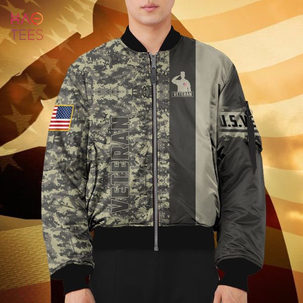 NEW Camo Veteran 3D Bomber Jacket