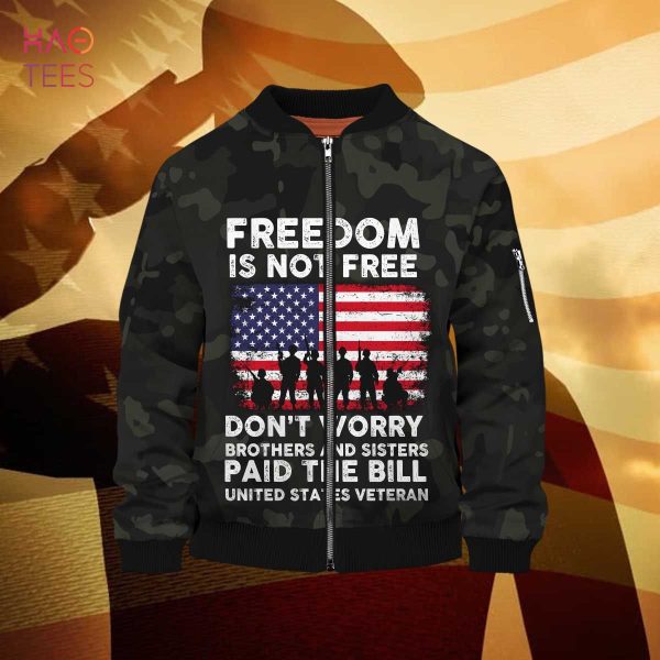 NEW Freedom Is Not Free 3D Bomber Limited Edition