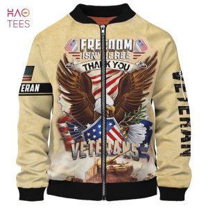 NEW Freedom Isn’t Free Thank You Veterans 3D Bomber