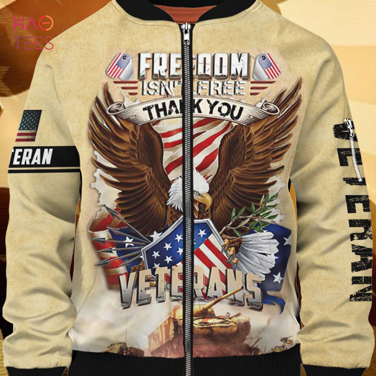 NEW Freedom Isn't Free Thank You Veterans 3D Bomber