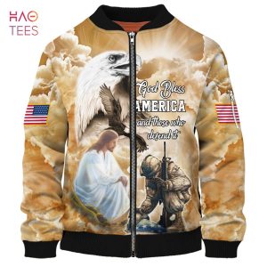 NEW God Bless America And Those Who Defend It 3D Bomber