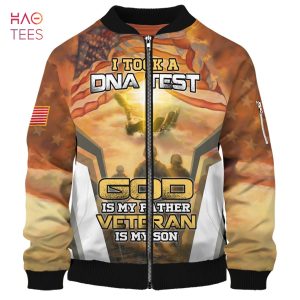 NEW God Is My Father, Veteran Is My Son 3D Bomber