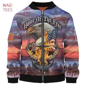 NEW Home Of The Free Bomber, Gift For Veteran 3D Bomber