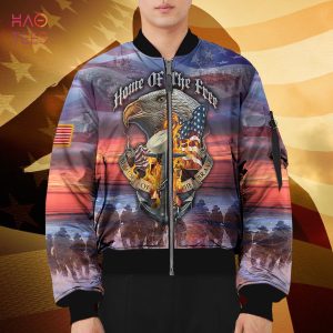 NEW Home Of The Free Bomber, Gift For Veteran 3D Bomber