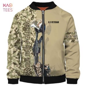 NEW Honor The Fallen Camo Veteran 3D Bomber