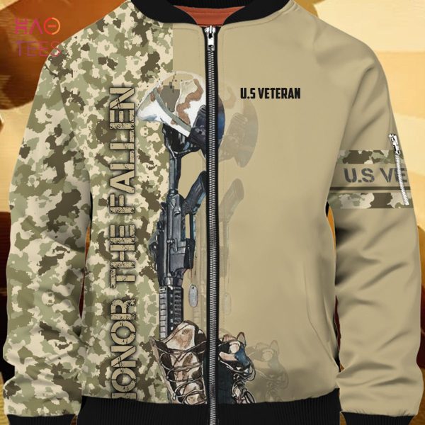 NEW Honor The Fallen Camo Veteran 3D Bomber