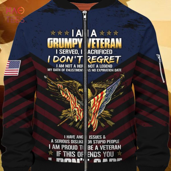 NEW I Am A Grumpy Veteran 3D Bomber