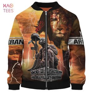 NEW Jesus And Veteran 3D Bomber, Gift For Veteran 3D Bomber