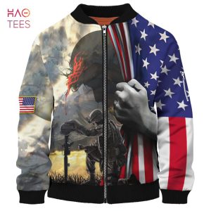 NEW Jesus And Veteran, Veteran 3D Bomber, Gift For Veteran 3D Bomber