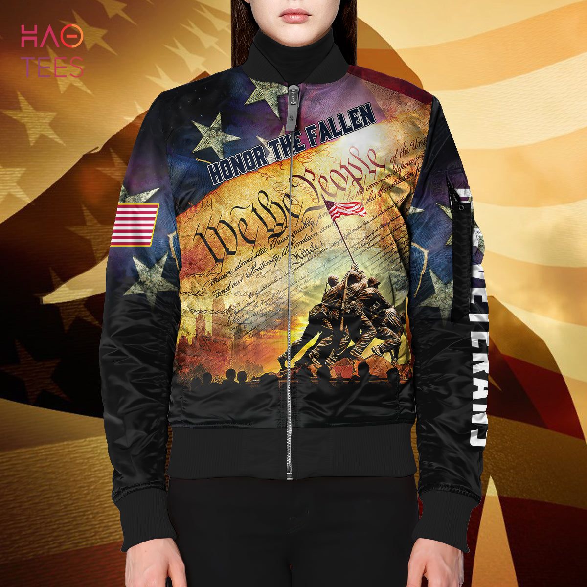 NEW Navy Veteran 3D Bomber, Eagle And Aircraft Carrier, Gift For US Veteran
