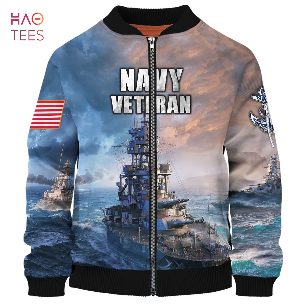 NEW Navy Veteran 3D Bomber, Gift For Veteran NEW Navy Veteran 3D Bomber, Gift For Veteran