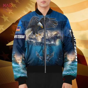NEW Navy Veteran 3D Bomber, Gift For Veteran Limited Edition