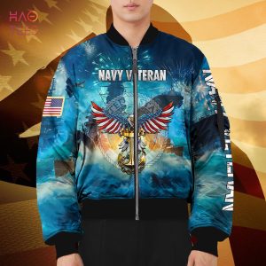 NEW Navy Veteran 3D Bomber, Honor The Fallen, Gift For US Veteran