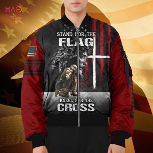 NEW Stand For The Flag Kneel For The Cross, Veteran 3D Bomber