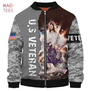 NEW US Veteran With Jesus 3D Bomber NEW US Veteran With Jesus 3D Bomber