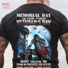 Men’s Memorial Day Honor And Remember veterans Day Red Poppy Flower USA Flag T-Shirt