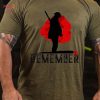 Men’s Thank You Brandon Veterans Combat Boots Poppy Flower Shirt
