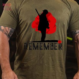 Men’s Remember Veteran Memorial Day Poppy Flower Shirt