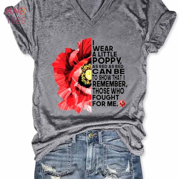 Women’s Memorial Veteran Day Poppy Shirt