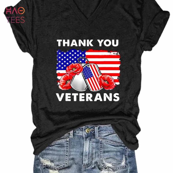 BEST Women’s Thank You Veterans Combat Boots Poppy Flower Veteran Day Shirt