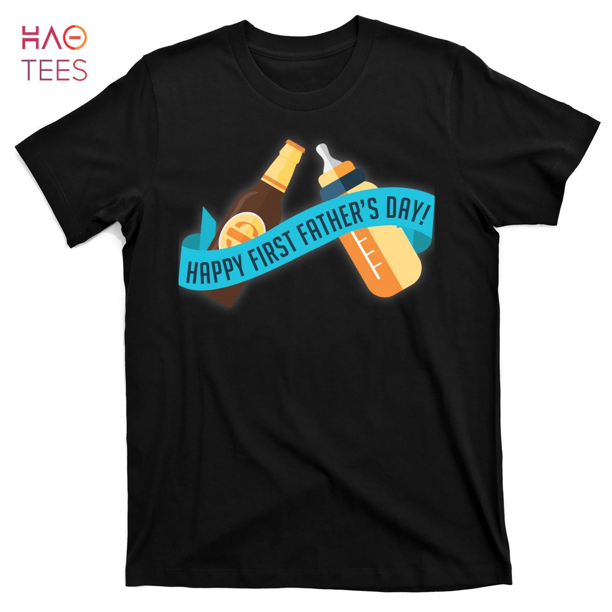 HOT Happy First Father's Day Baby Bottle T-Shirts